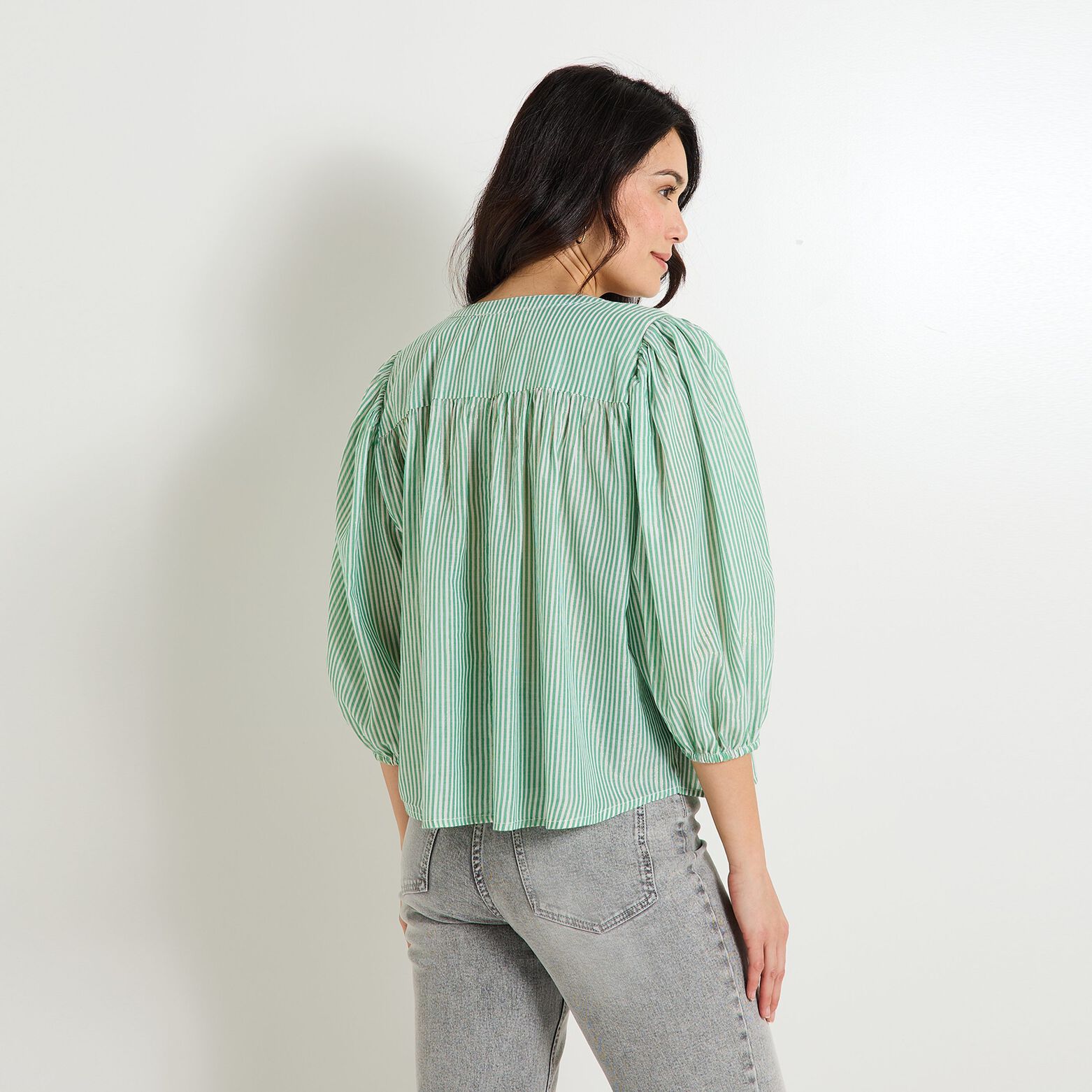 Chemise oversize rayée femme