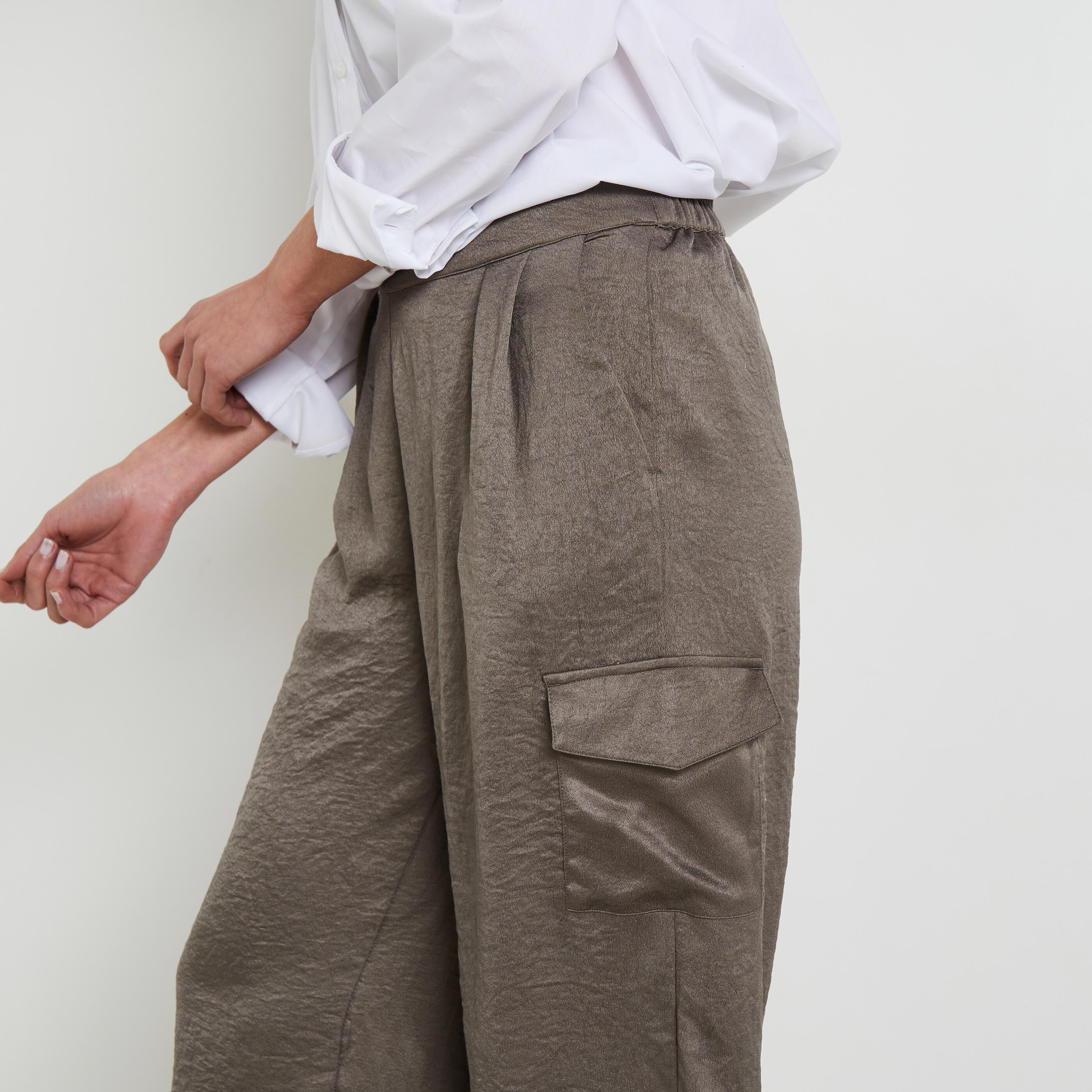 Pantalon cargo fluide femme on sale