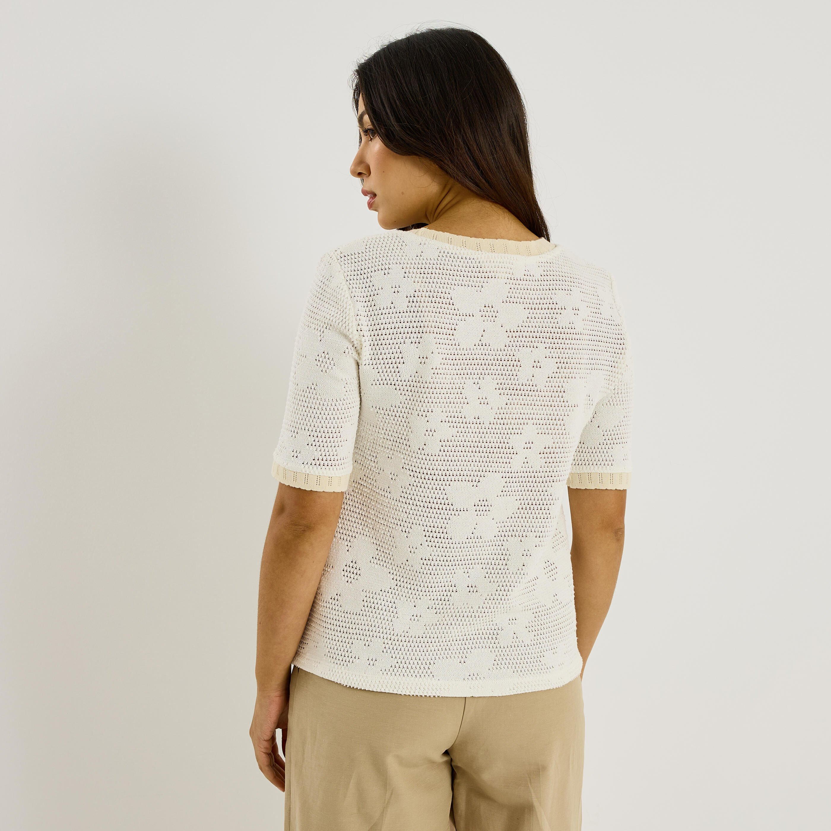 Pull manches courtes femme