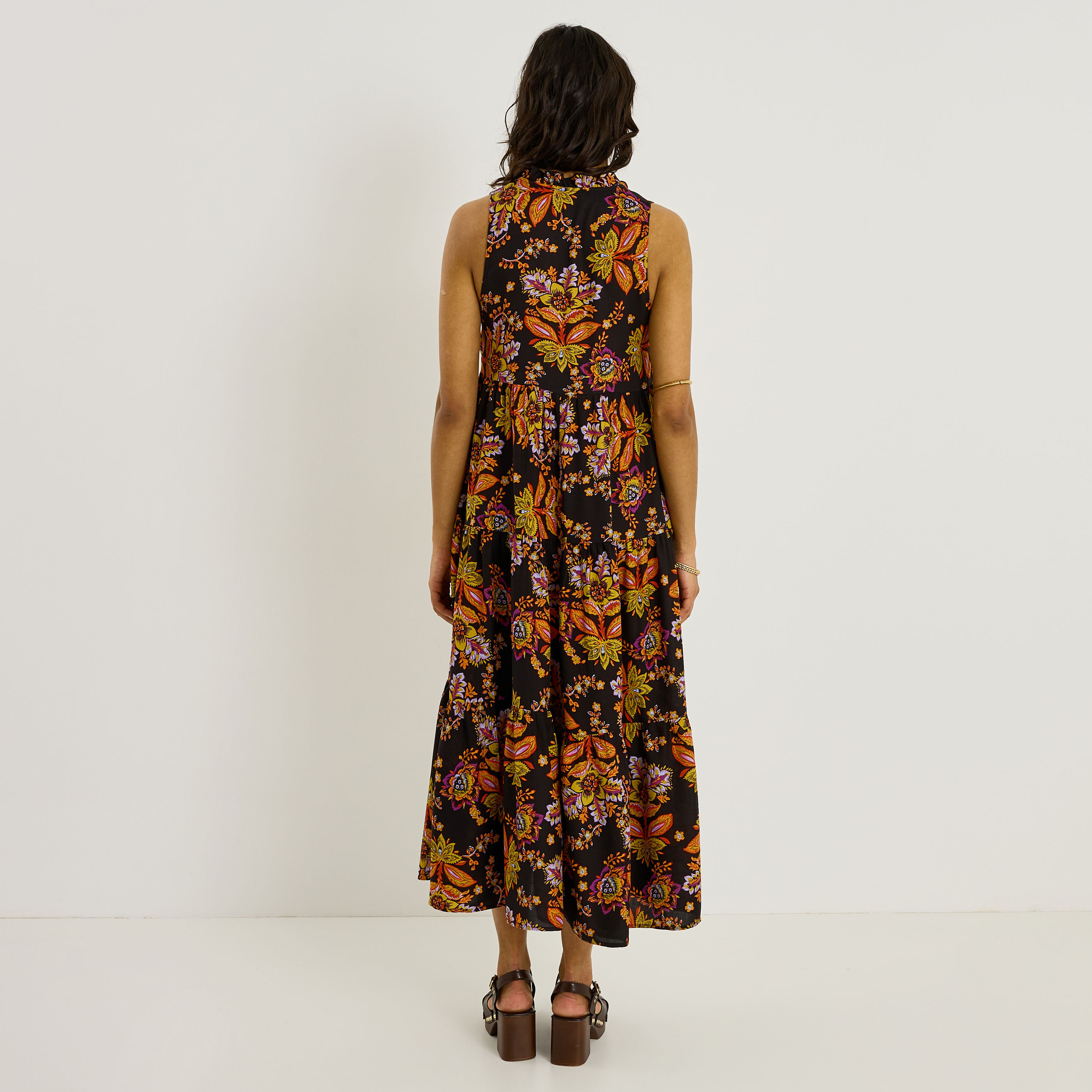 Robe longue imprim&eacute;e boh&egrave;me
