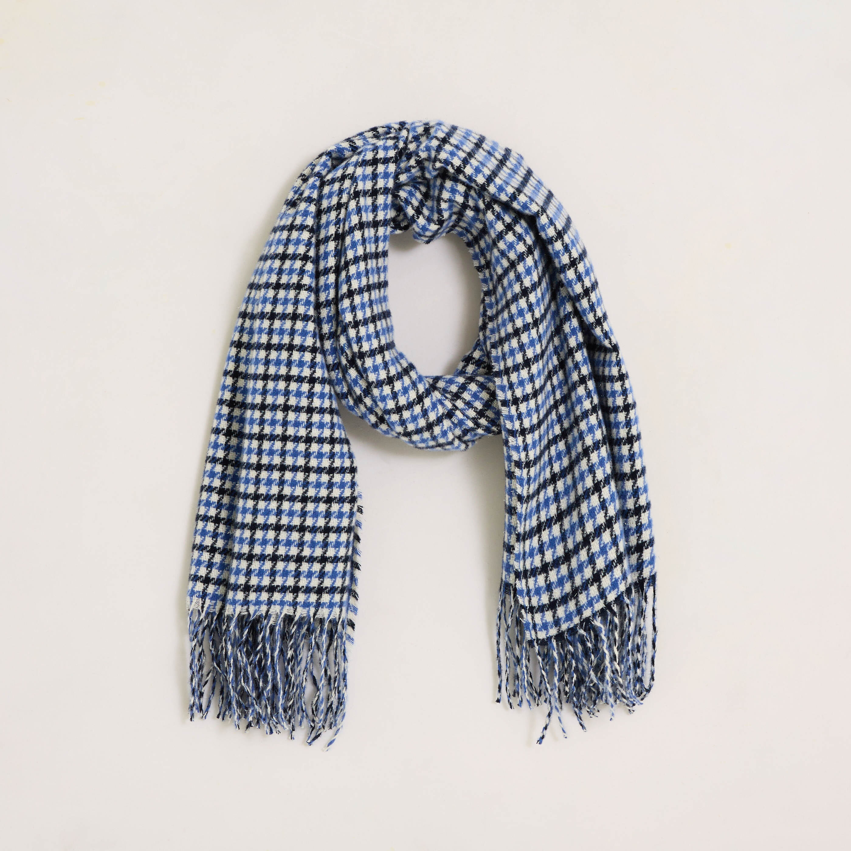 Echarpe motif pied-de-poule femme