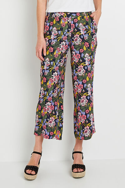 Pantalon large en crèpe femme