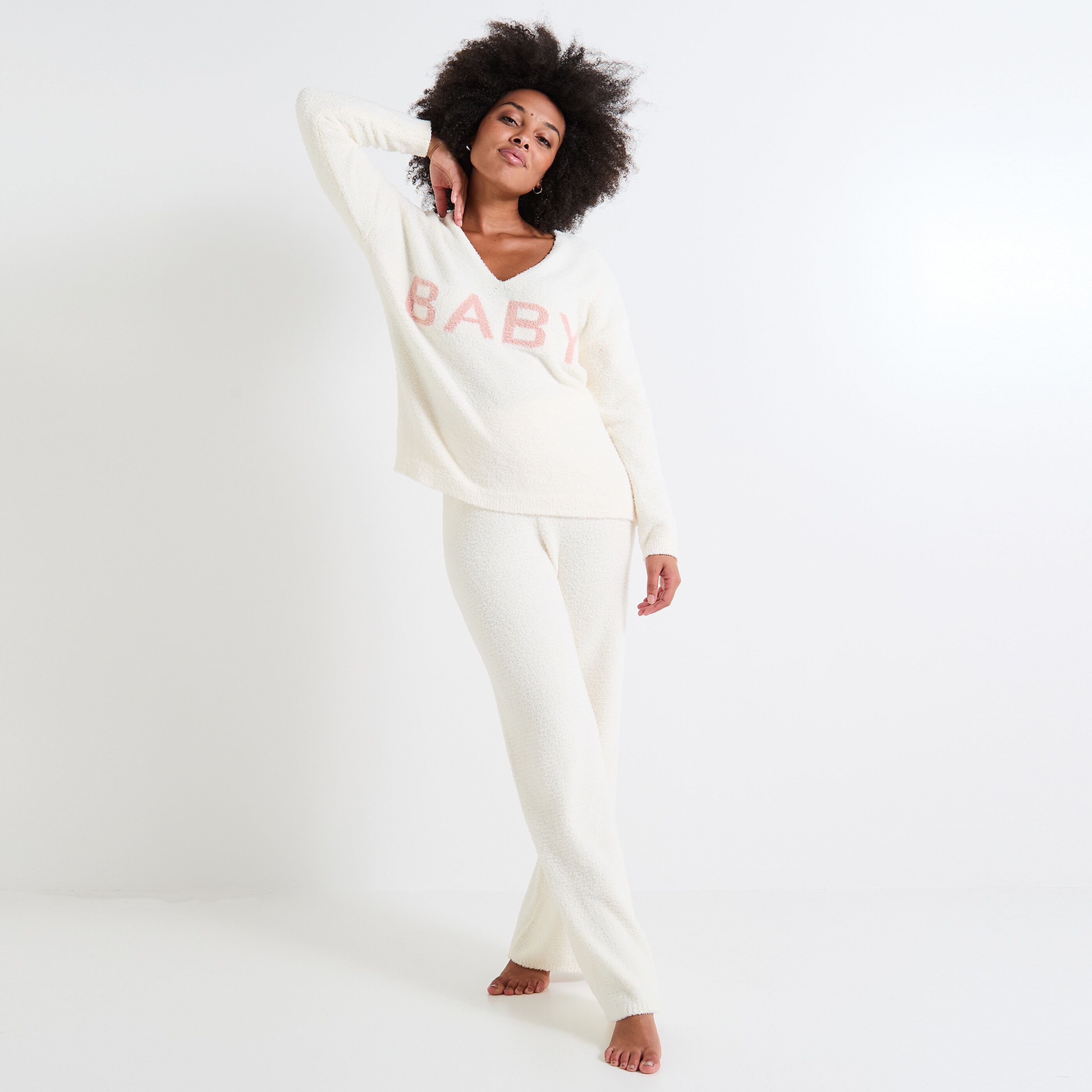 Pull fluffy homewear femme