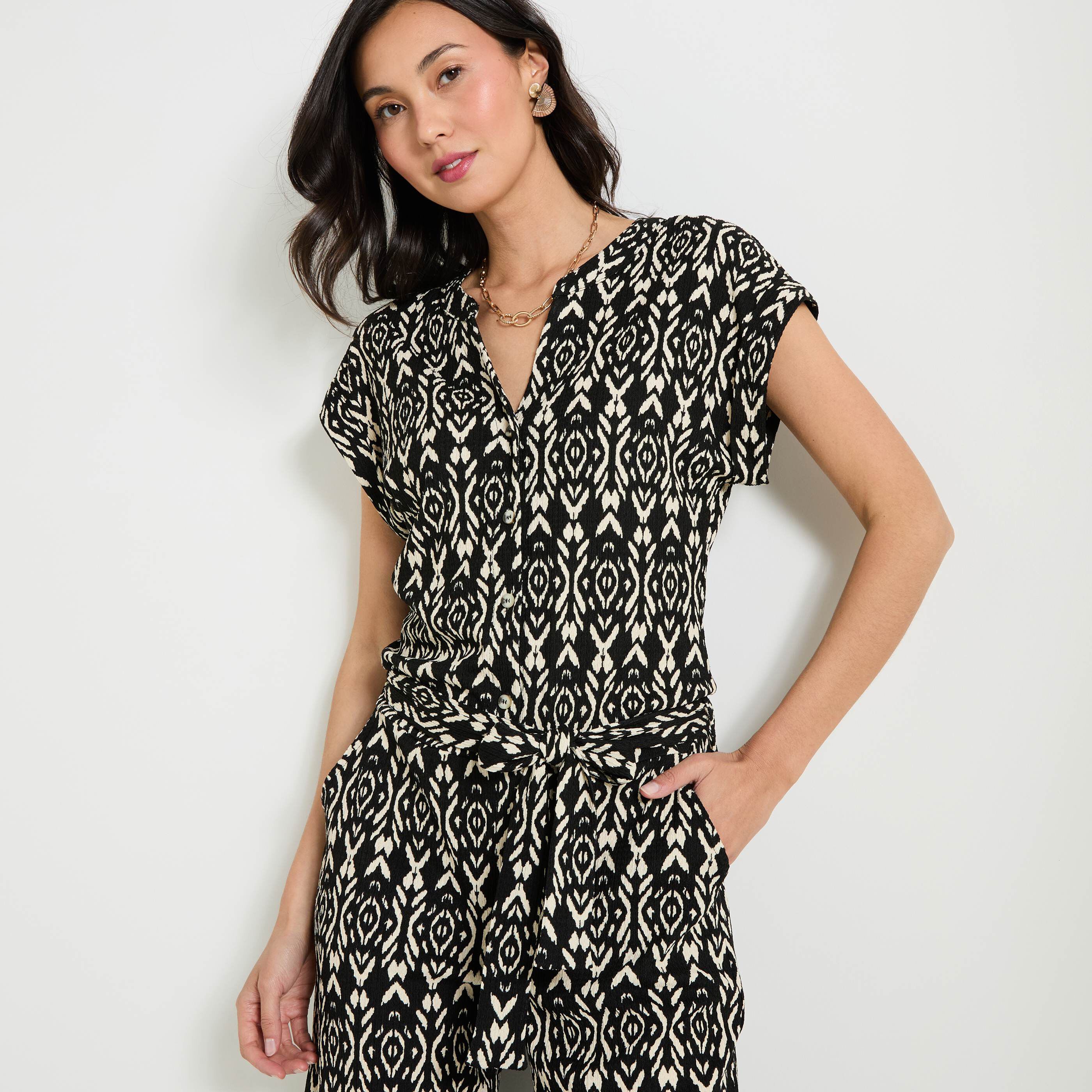 Combinaison imprim&eacute;e femme