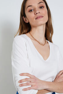 Tshirt col V femme