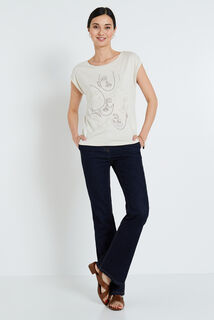 Tshirt print visage femme