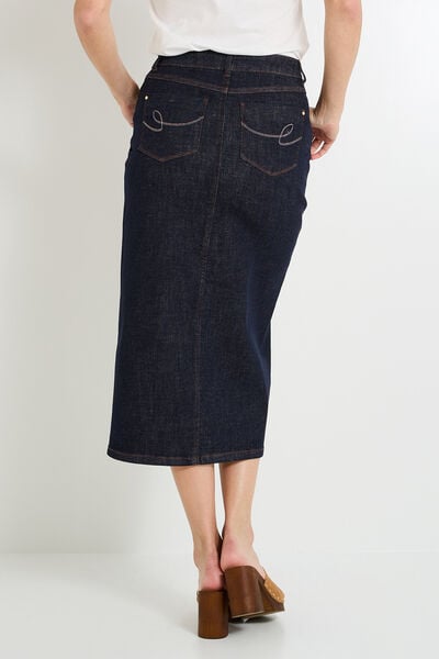 Jupe longue en denim femme