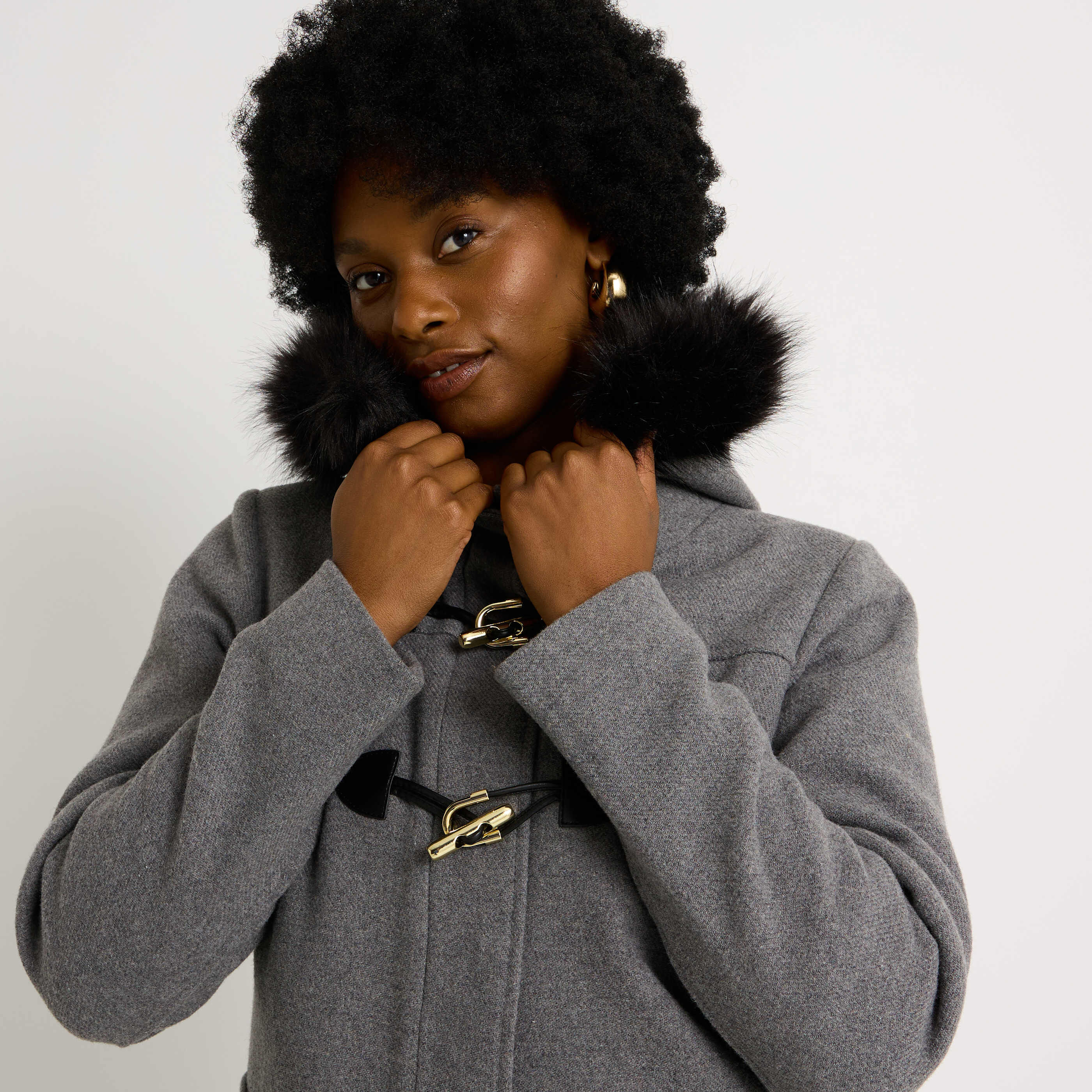 Duffle-coat mi-long femme