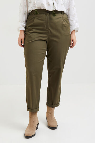 Pantalon chino raccourci femme