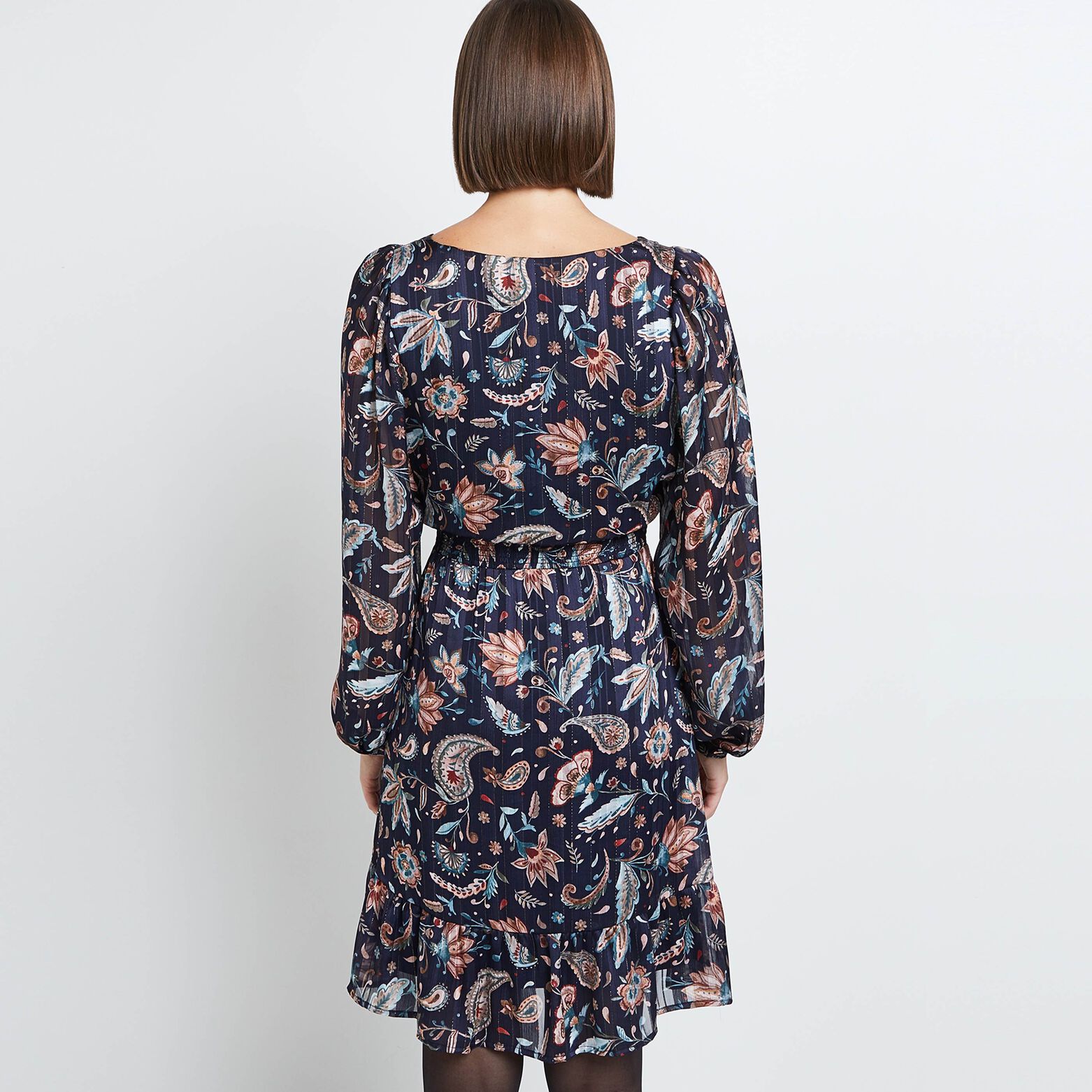 Robe col V femme