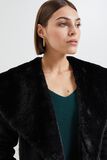 Manteau effet peau lainée femme