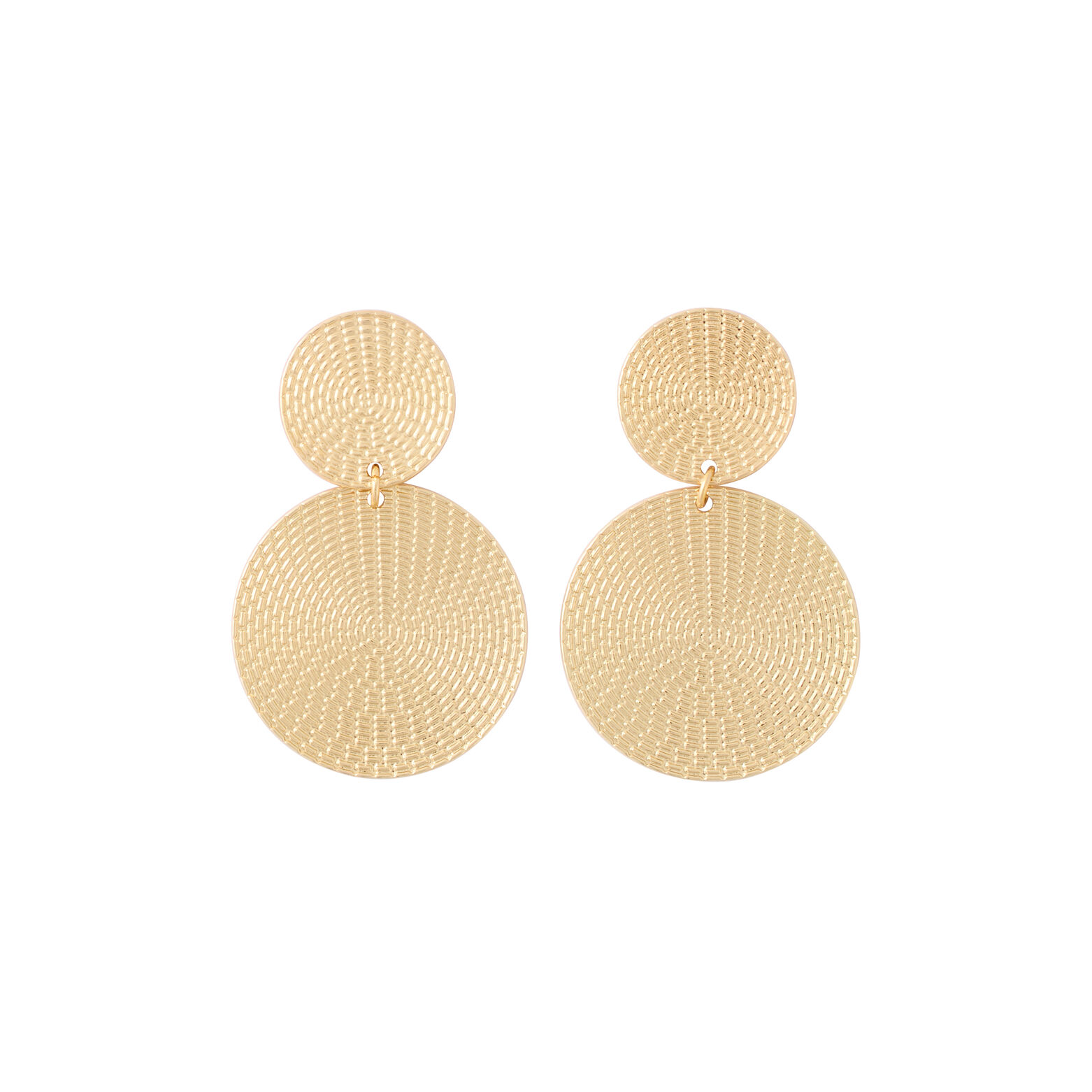 Boucles d'oreilles disques ciselés