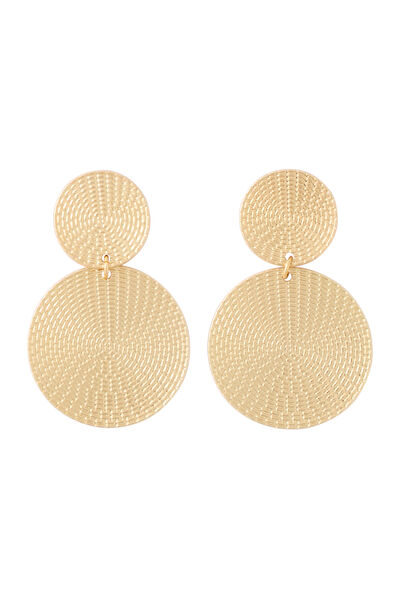 Boucles d'oreilles disques ciselés