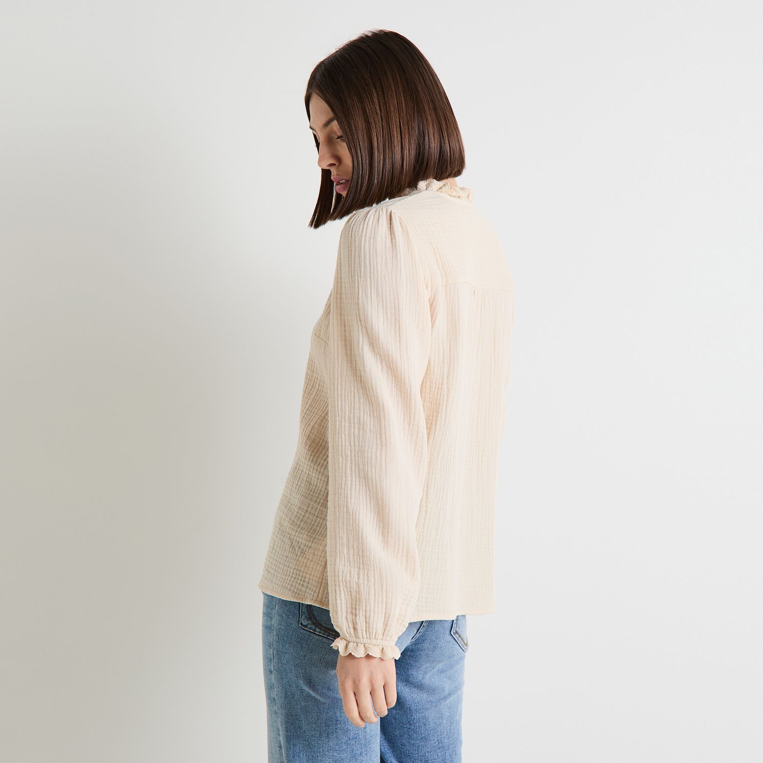 Chemise en gaze de coton femme