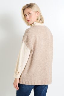 Pull loose col V femme