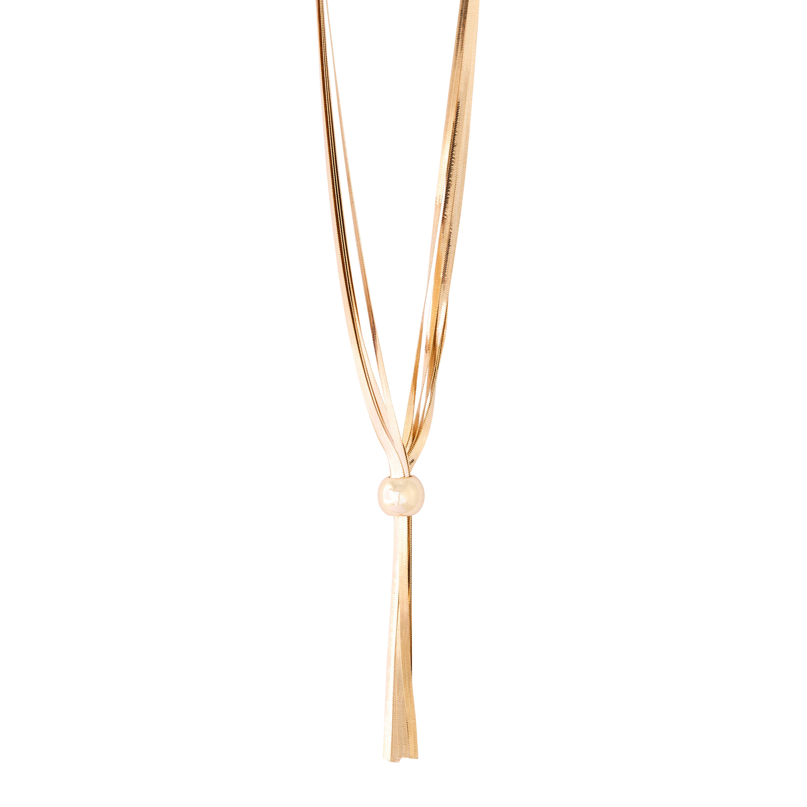 Sautoir dor&eacute; multi-rangs