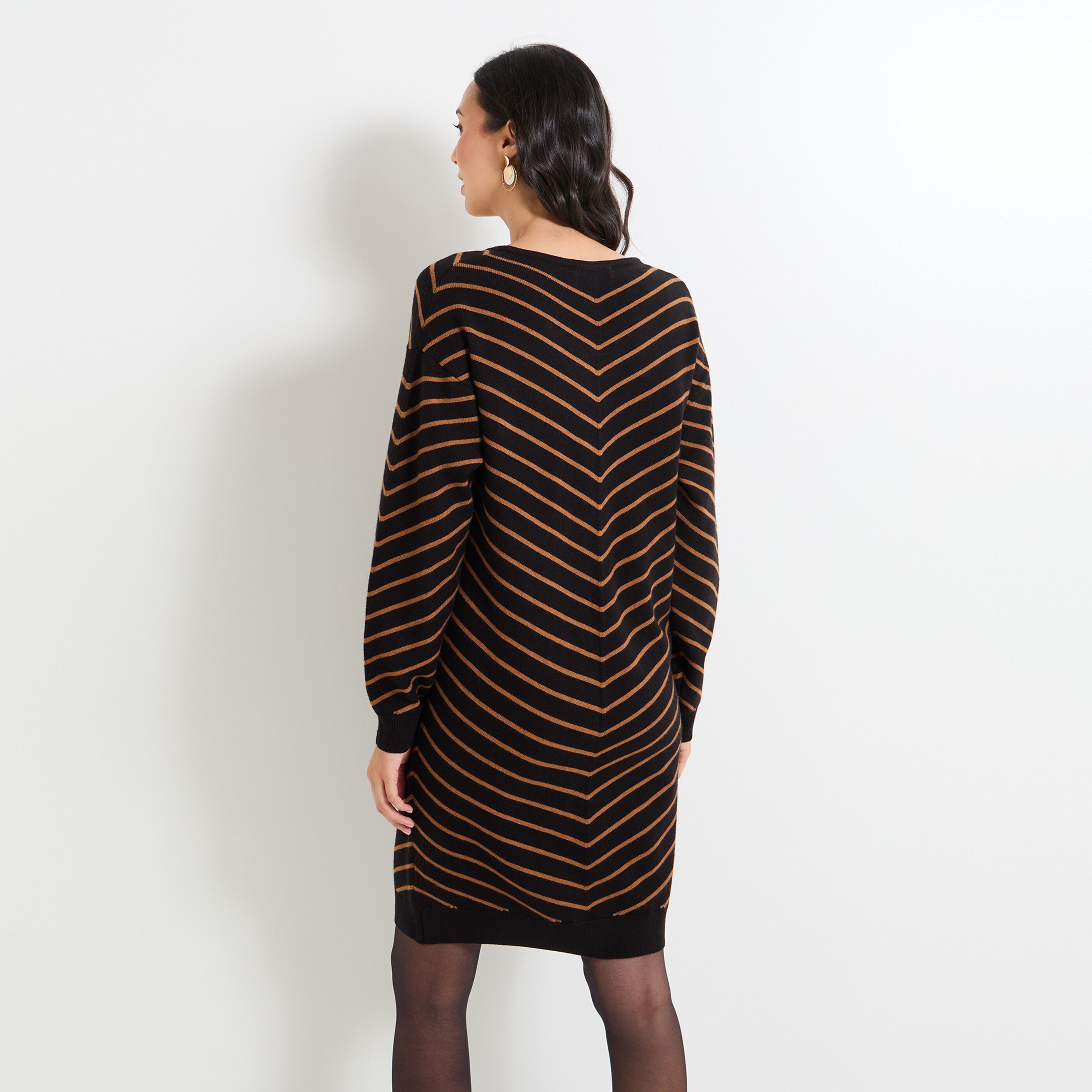 Robe pull col V femme