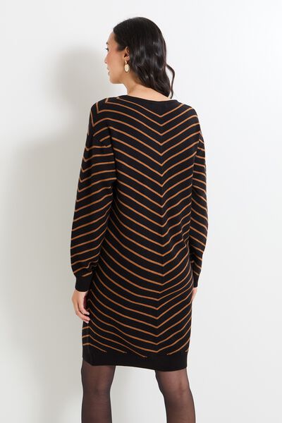 Robe pull col V femme