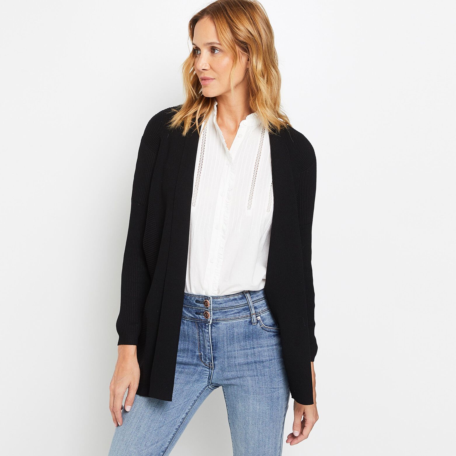 gilet noir coton femme