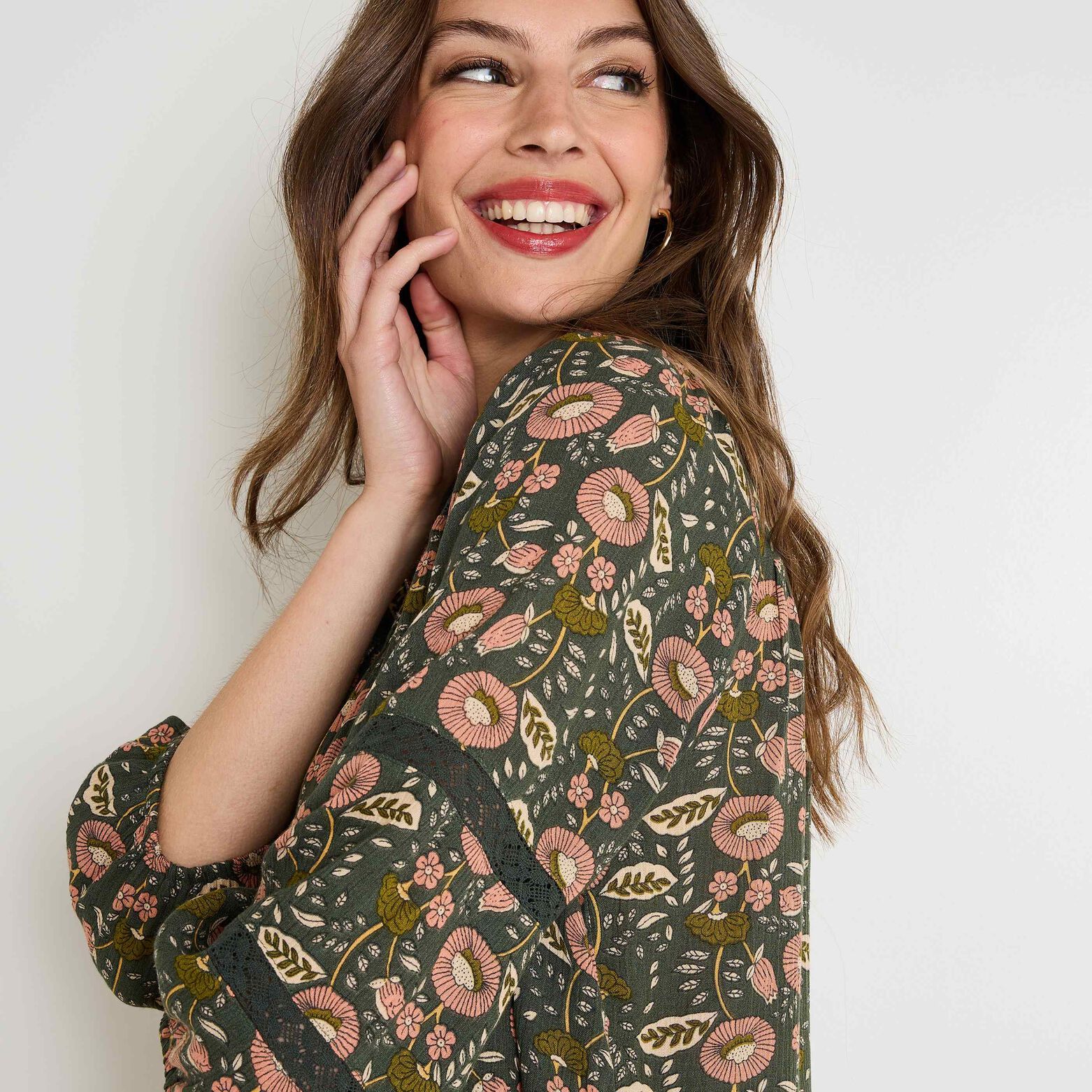 Blouse col V femme