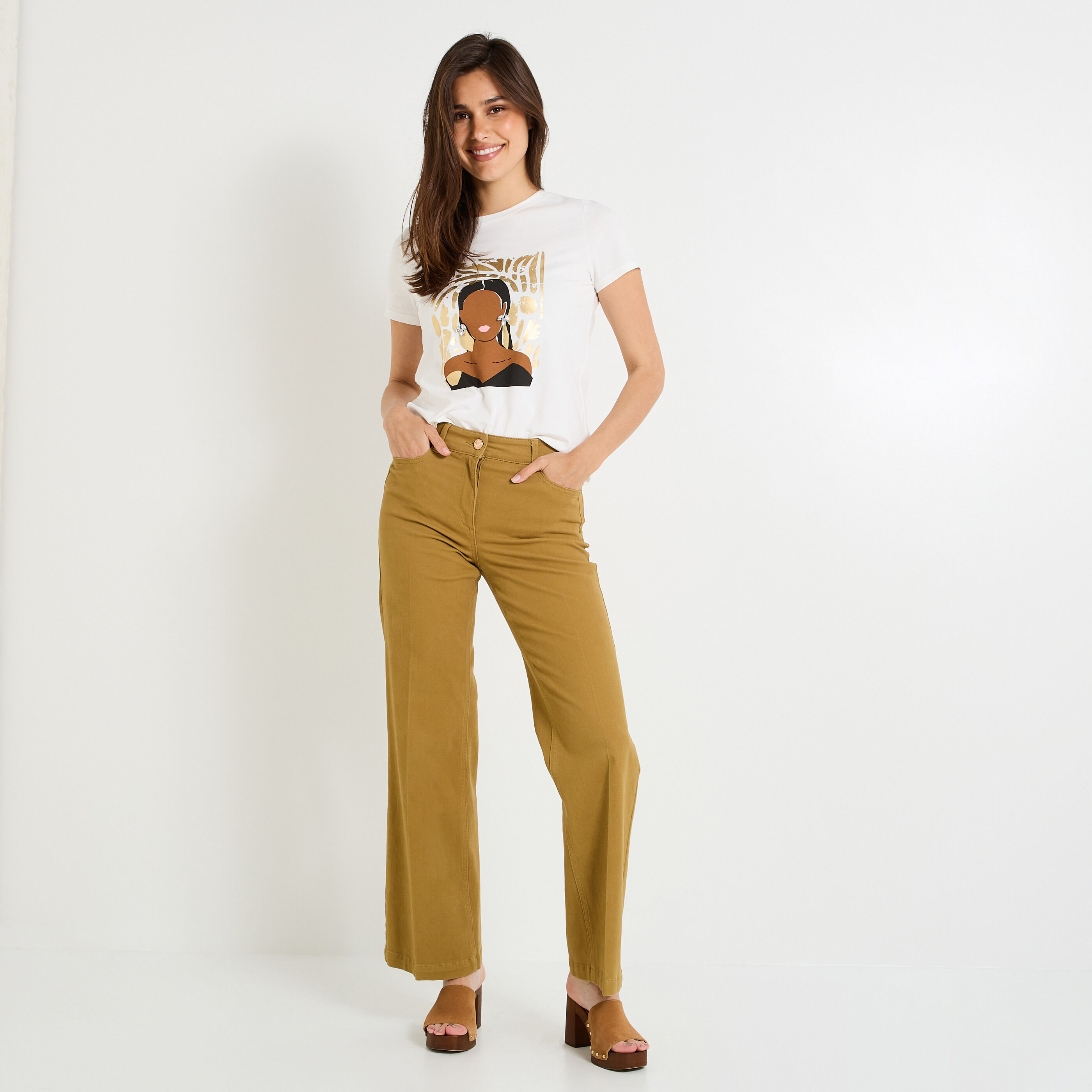 T-shirt col rond femme