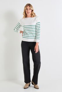 Pull col bateau femme