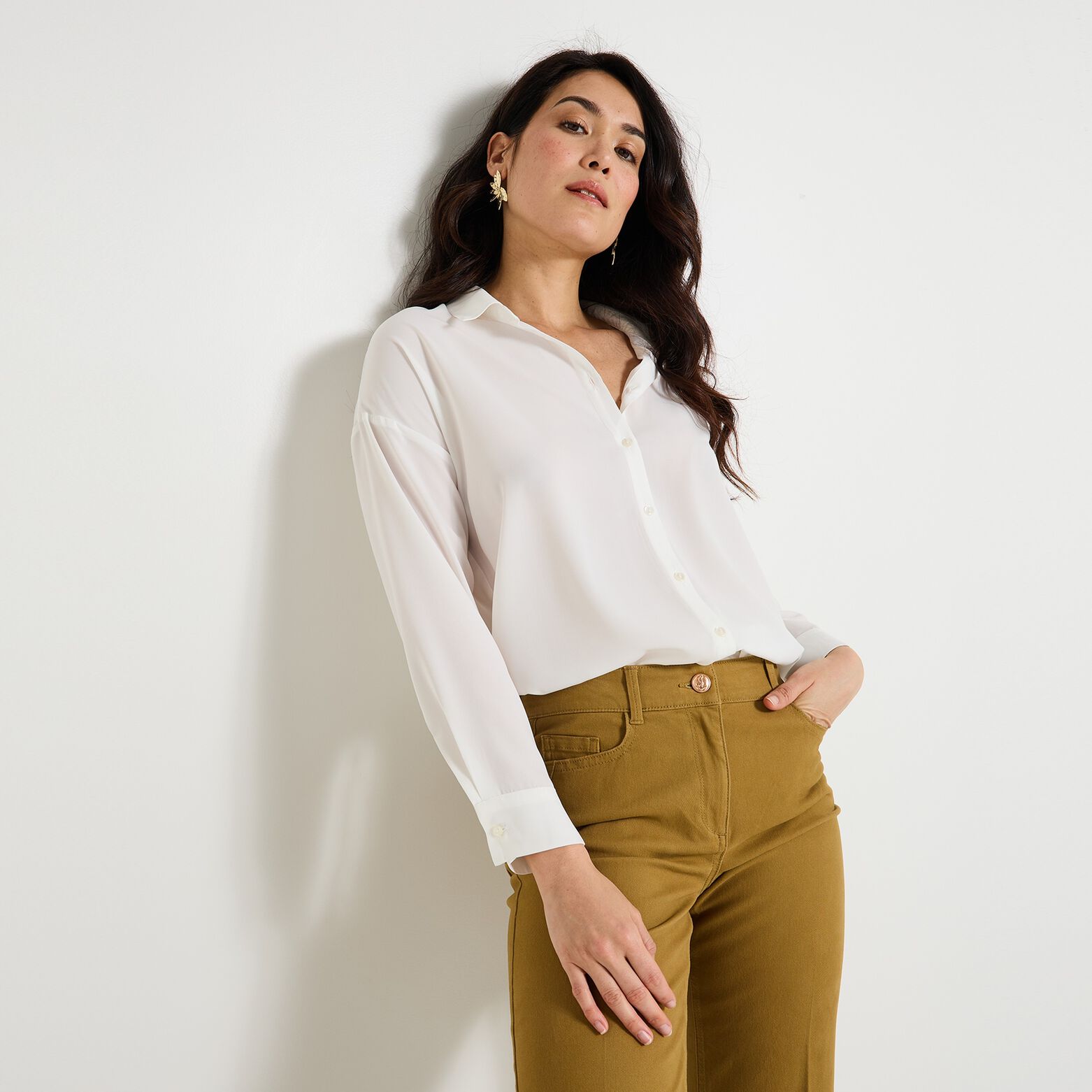 Chemise unie femme