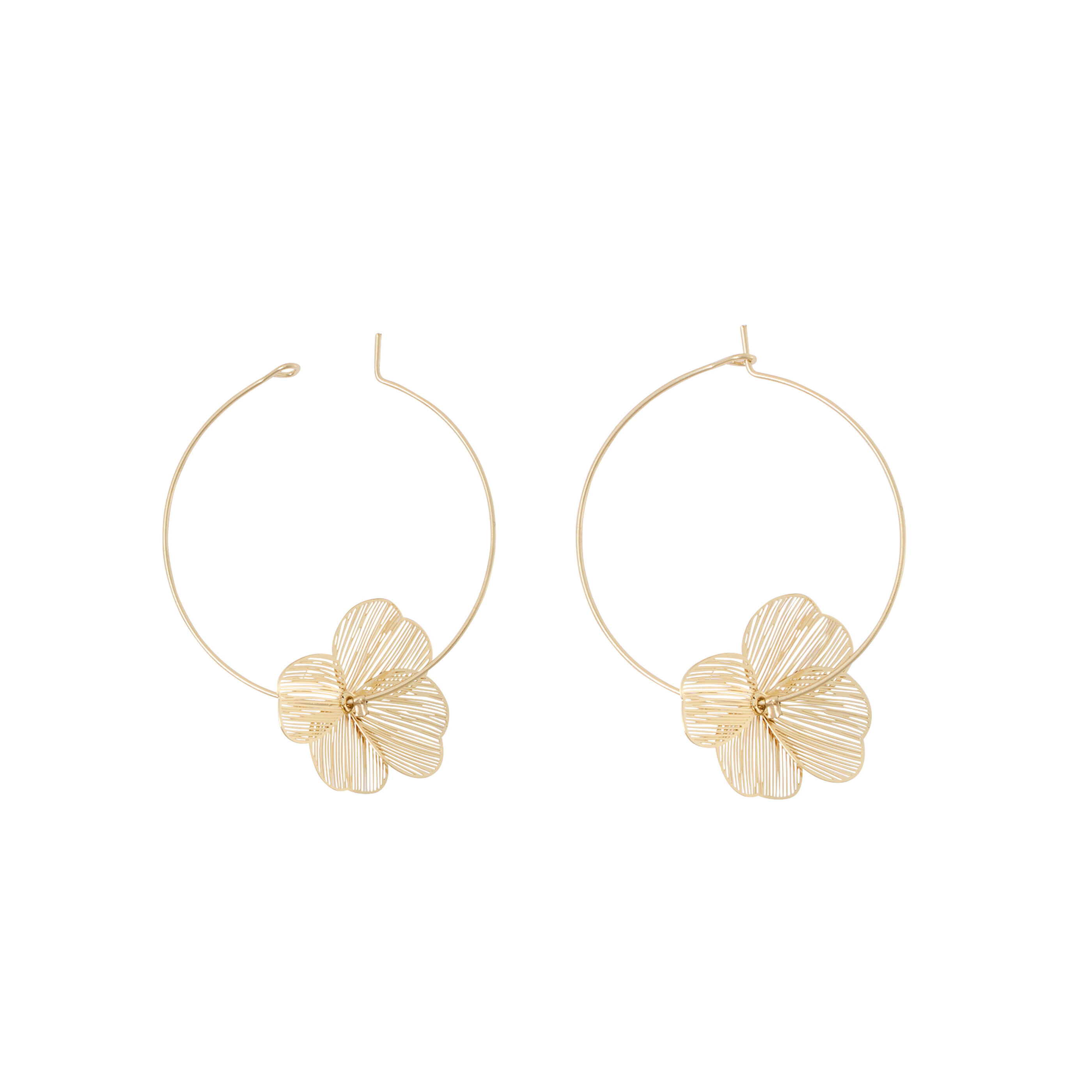 Cr&eacute;oles fleur filigrane femme