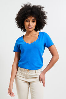 Tshirt basique col V femme