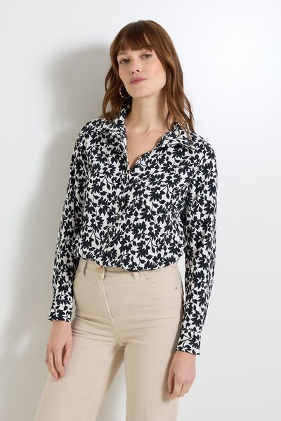 Chemise imprimé fleuri femme