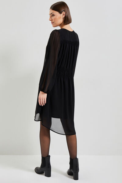 Robe voile manches longues femme