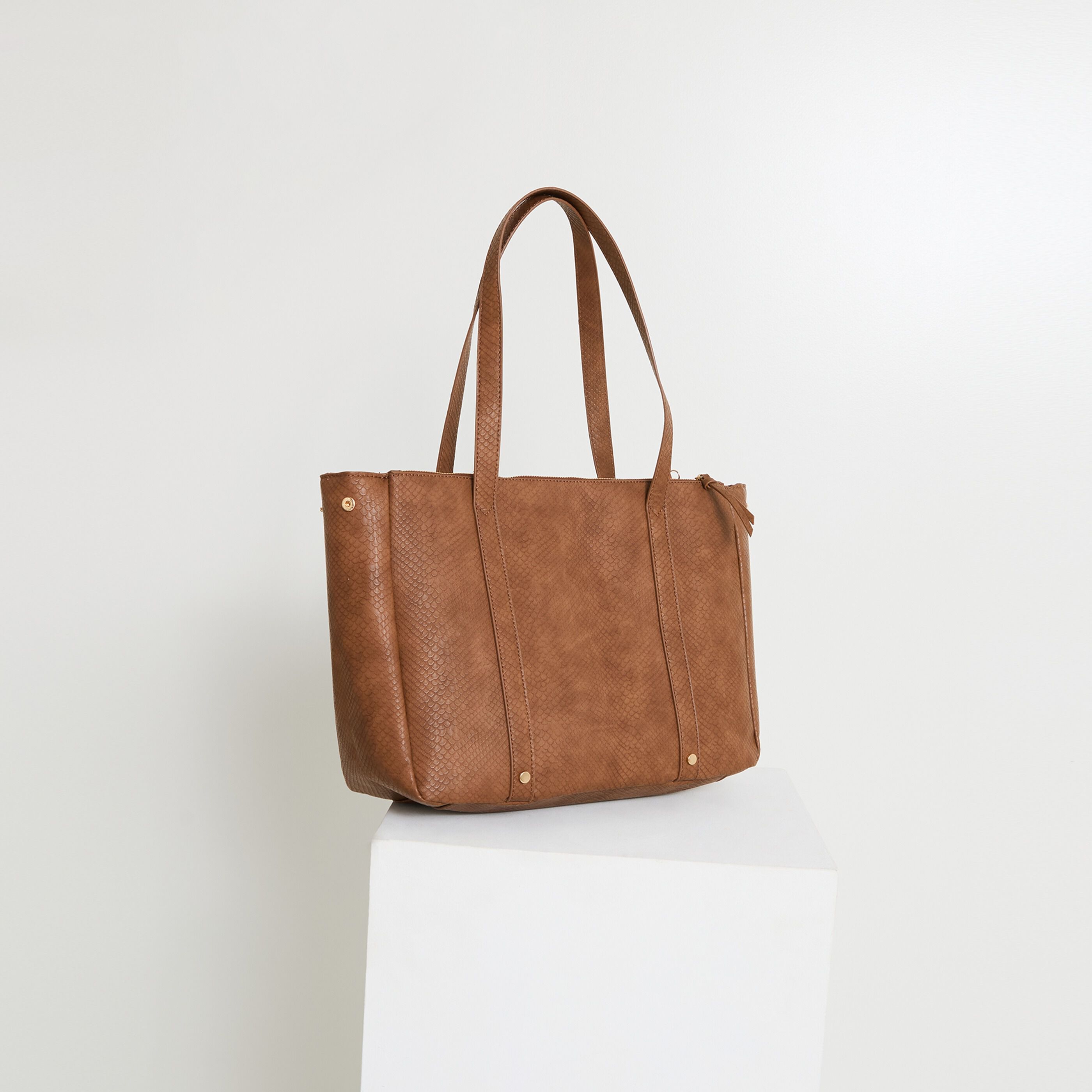Sac cabas femme marron online