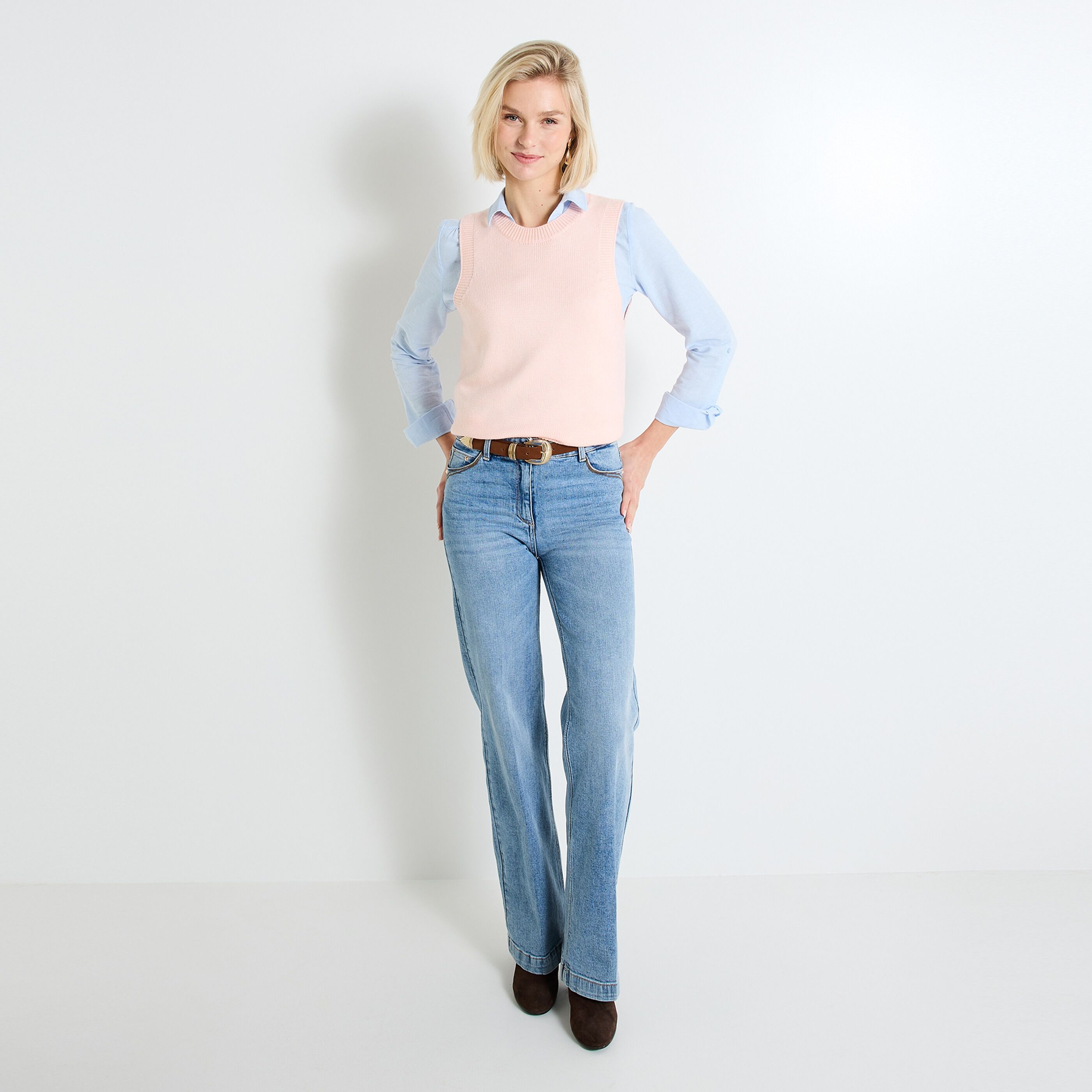 Pull sans manches femme