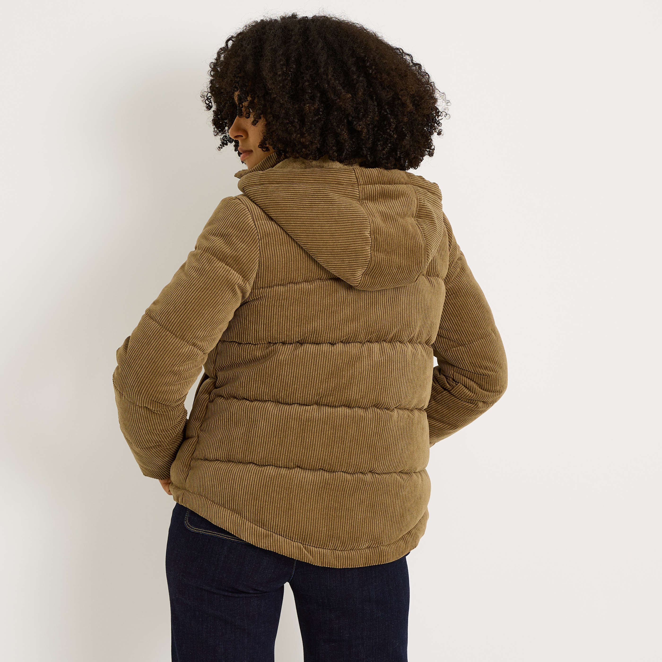 Doudoune en velours femme