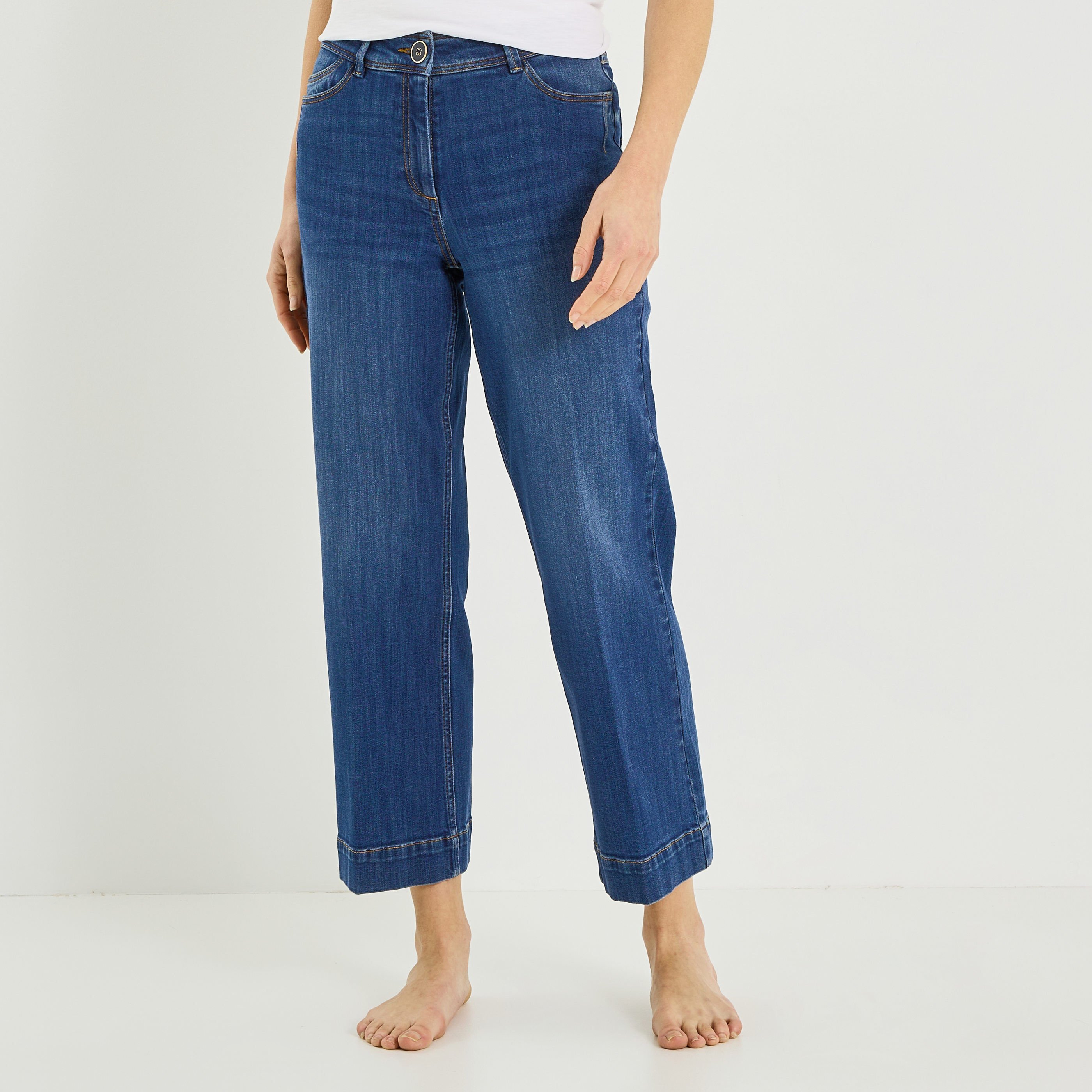 Jean flare raccourci KANSAS RF02 femme