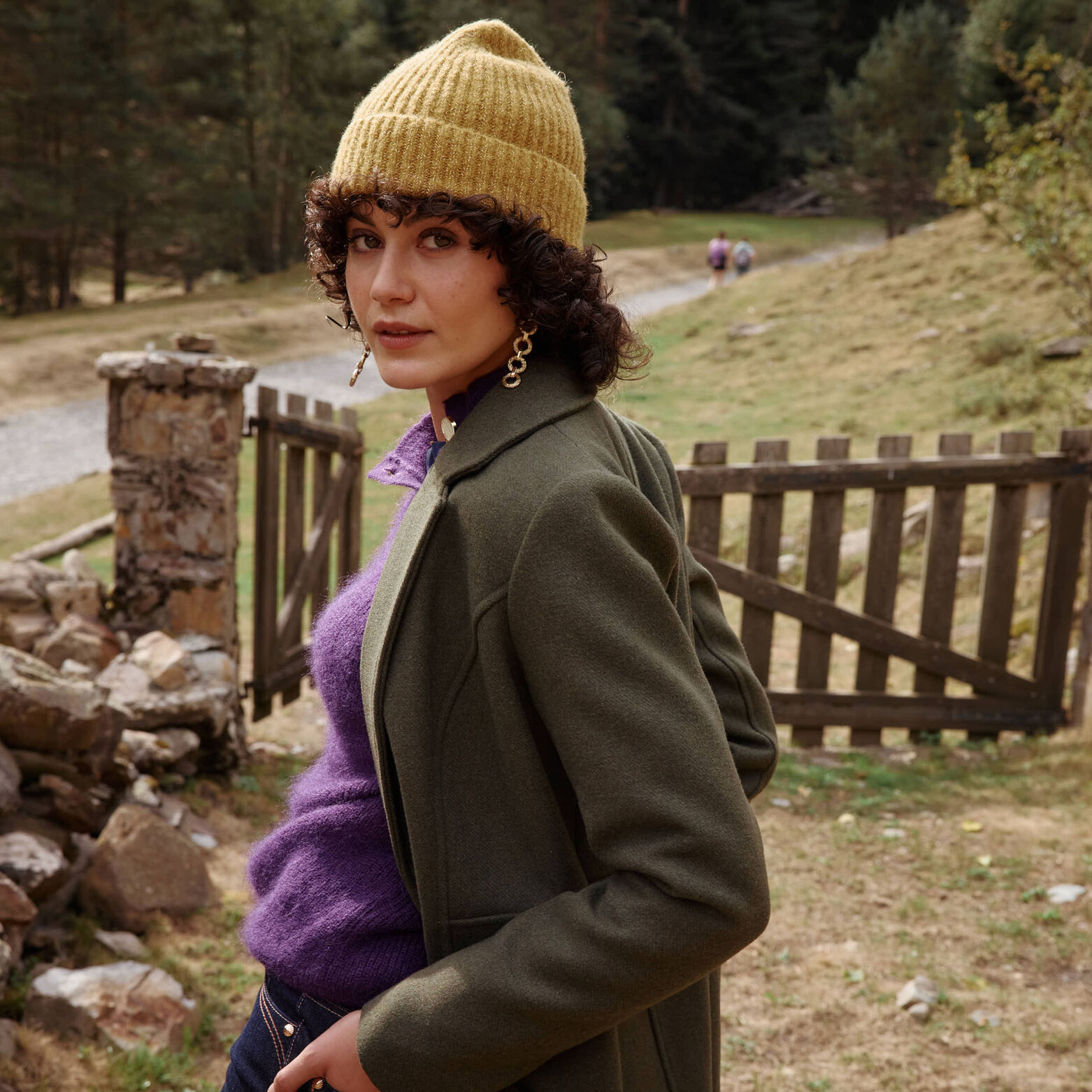 Bonnet côtelé femme