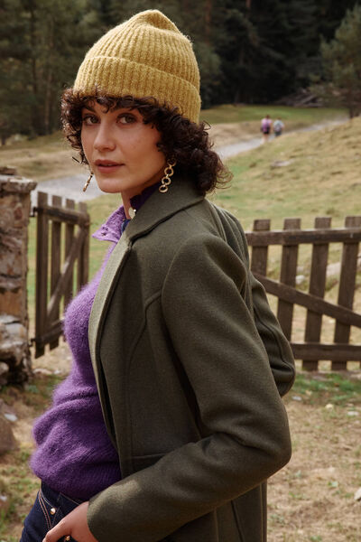 Bonnet côtelé femme