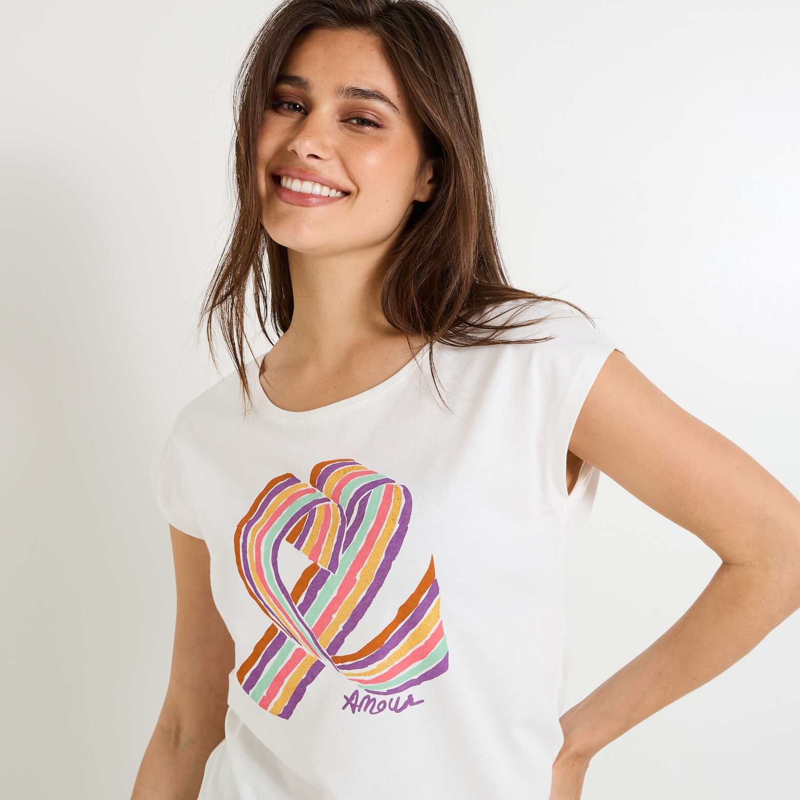 T-shirt col rond femme