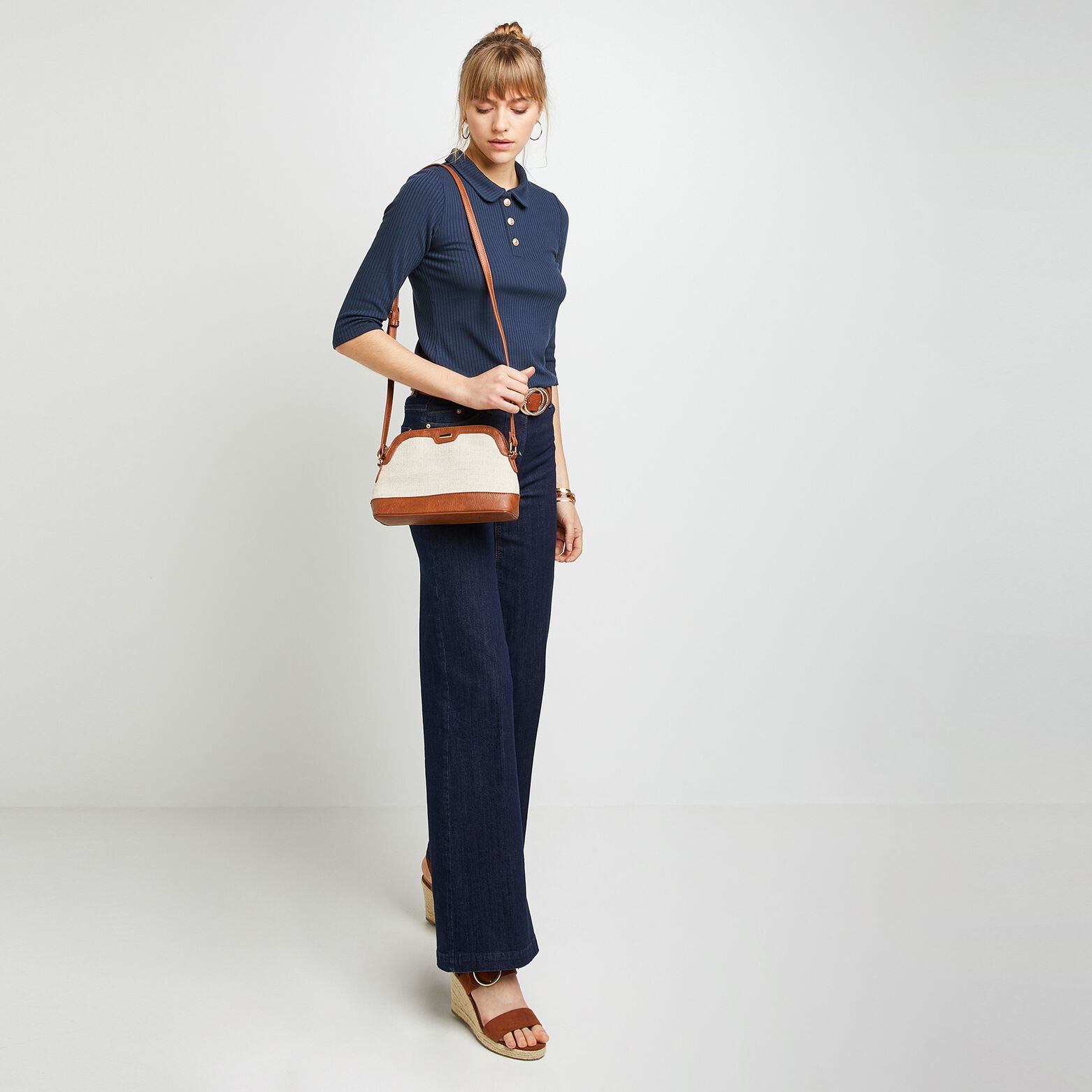 Polo manches 3/4 femme