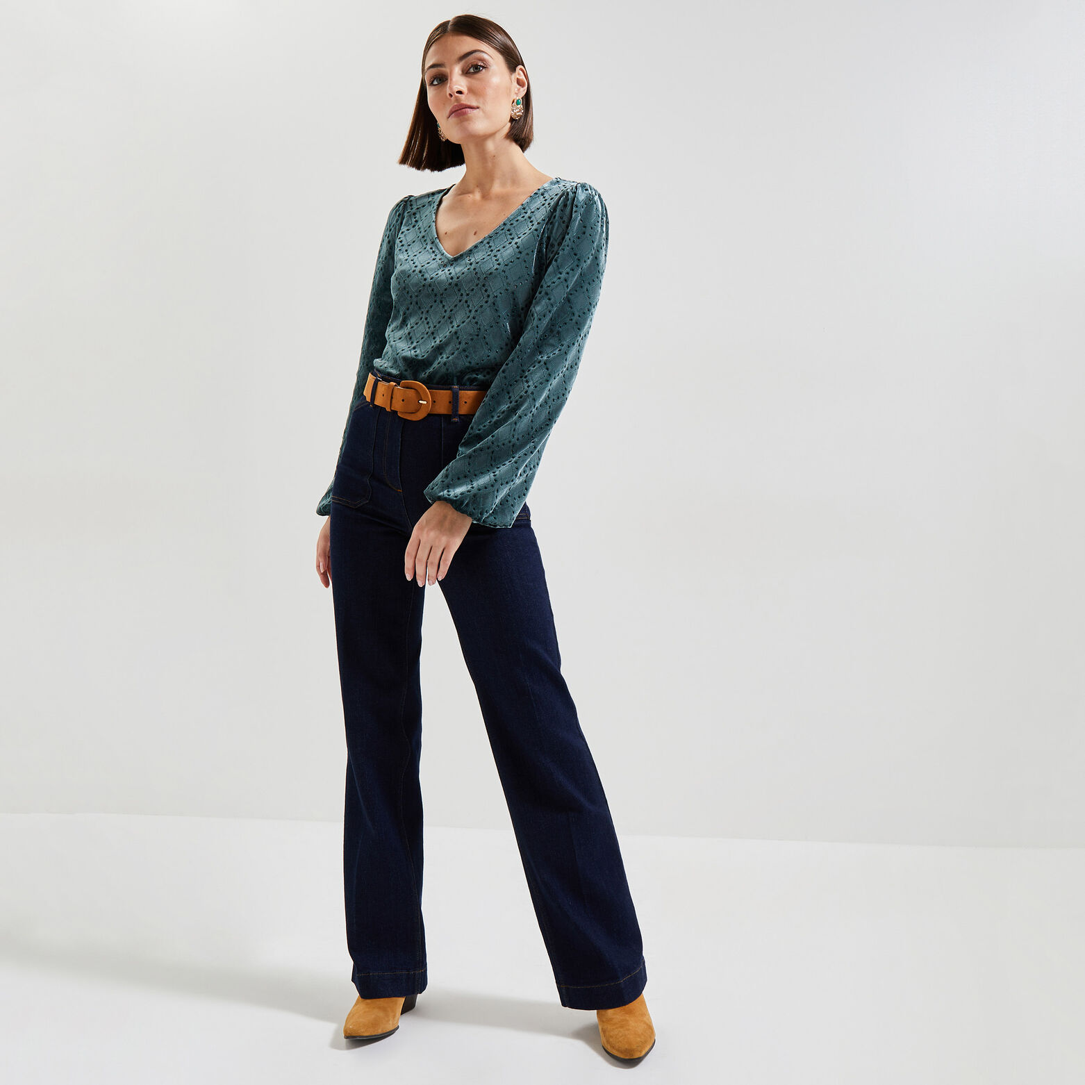 Blouse velours femme