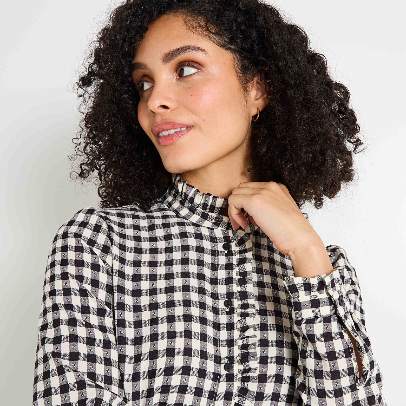 Chemise imprimé vichy femme