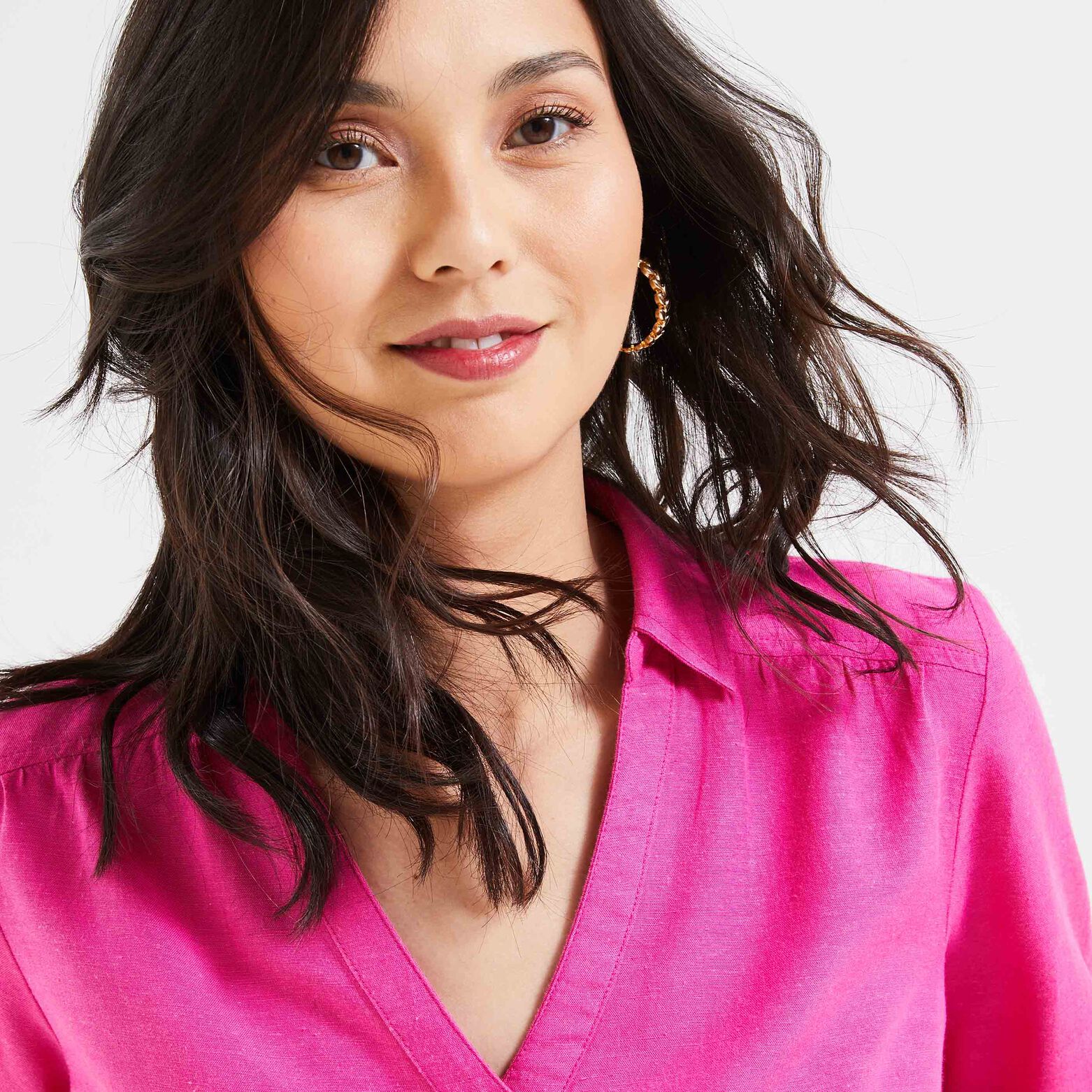 Chemise manches longues unie femme