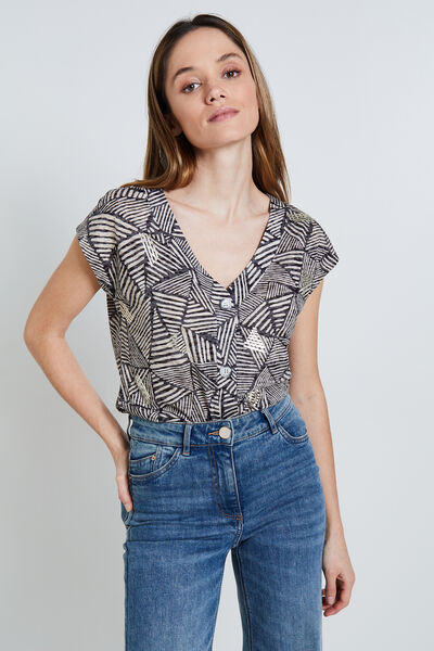 Tshirt col V femme