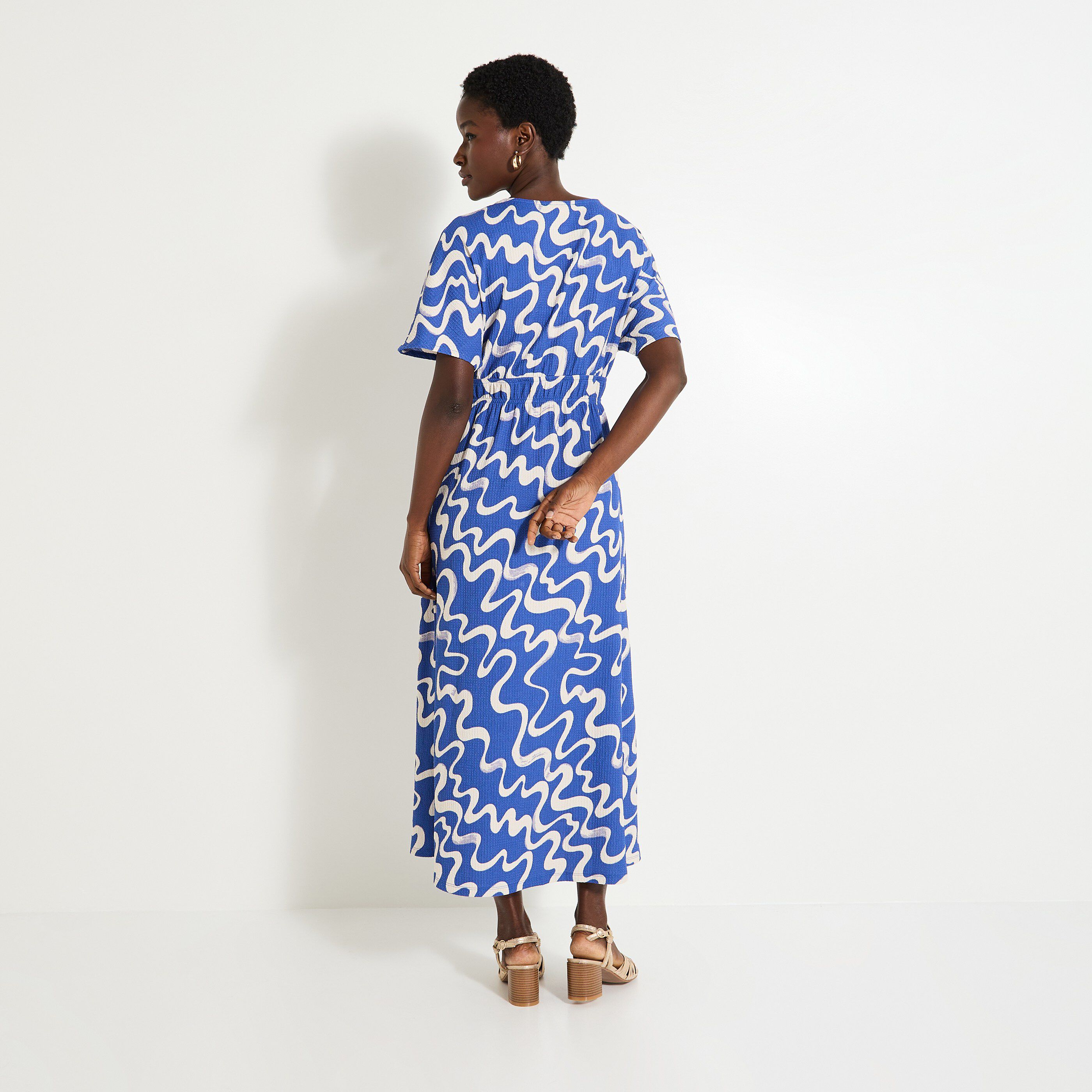 Robe longue en maille femme