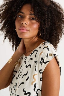 T-shirt imprimé manches courtes femme