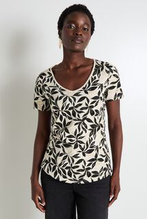 T-shirt col V femme