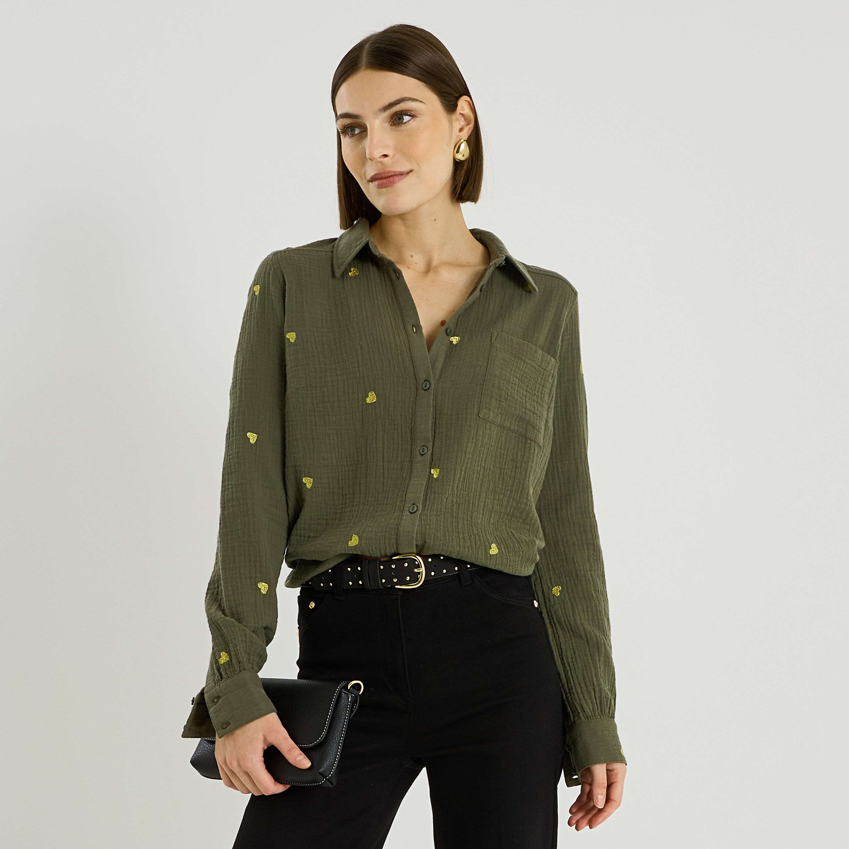 Chemise en gaze de coton femme