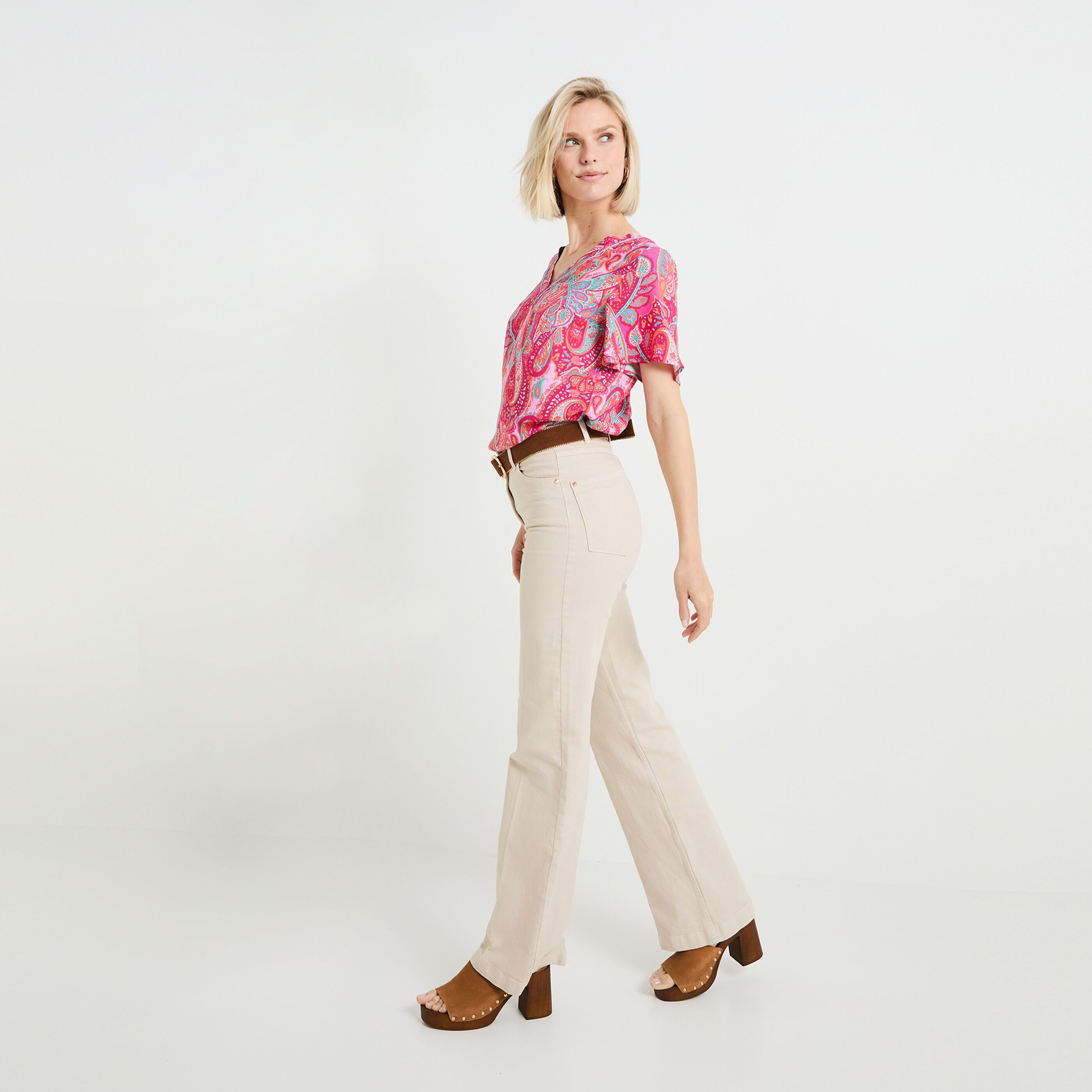 Blouse imprim&eacute;e femme