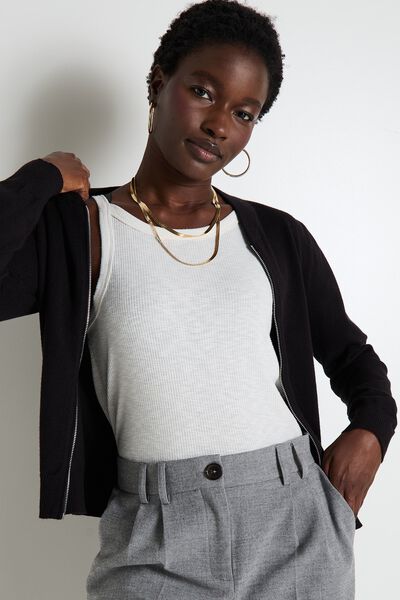 Gilet zippé femme