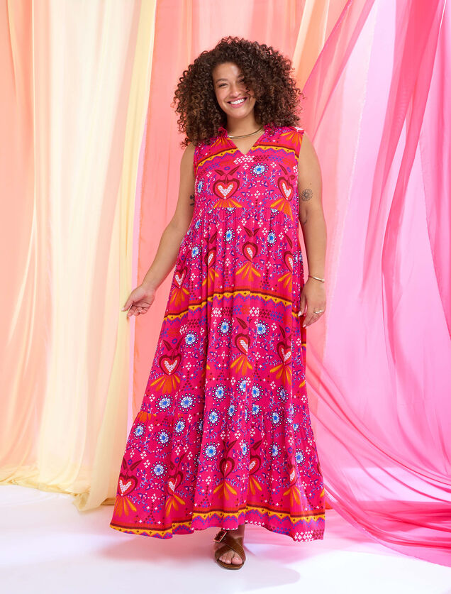 Robe longue imprimée